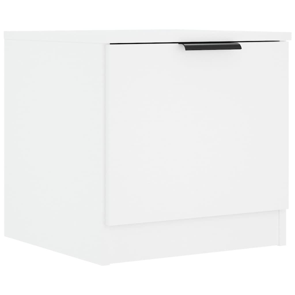 Nattbord 2 stk hvit 40x39x40 cm
