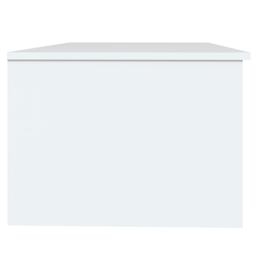 Salongbord hvit 102x50x36 cm konstruert tre
