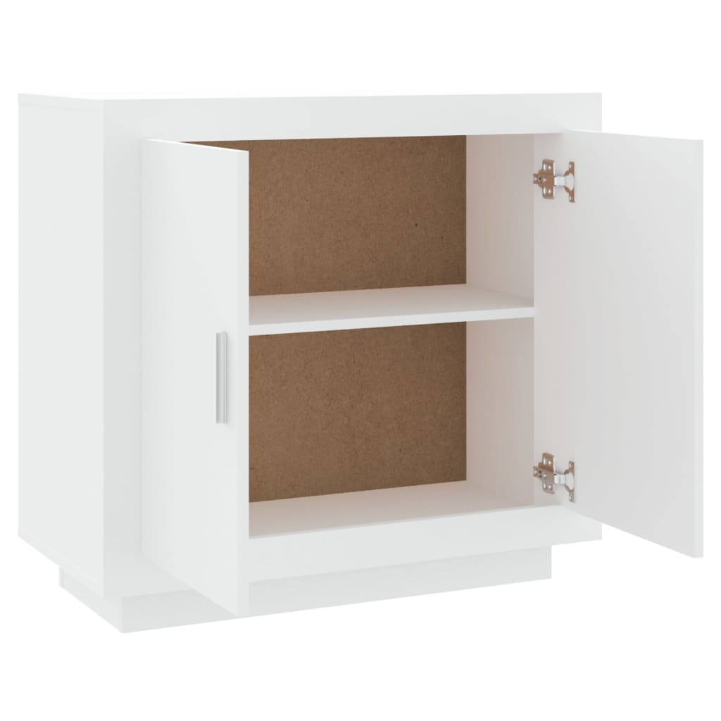 Skjenk hvit 80x40x75 cm konstruert tre
