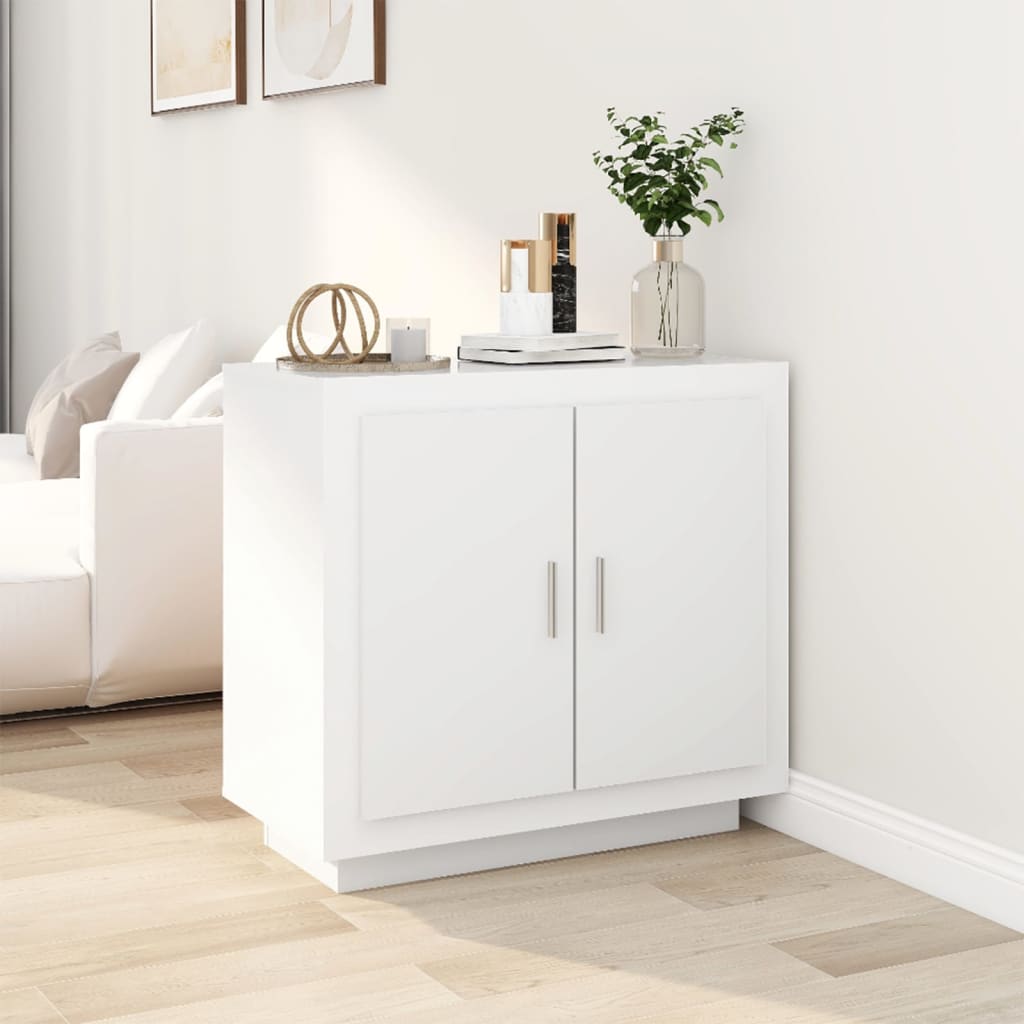 Skjenk hvit 80x40x75 cm konstruert tre