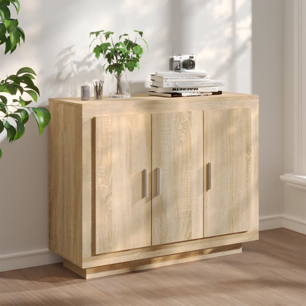 Skjenk sonoma eik 92x35x75 cm konstruert tre