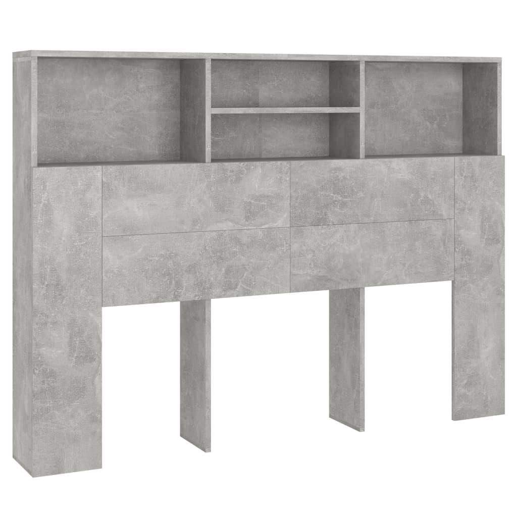 Sengegavlskap betonggrå 140x19x103,5 cm