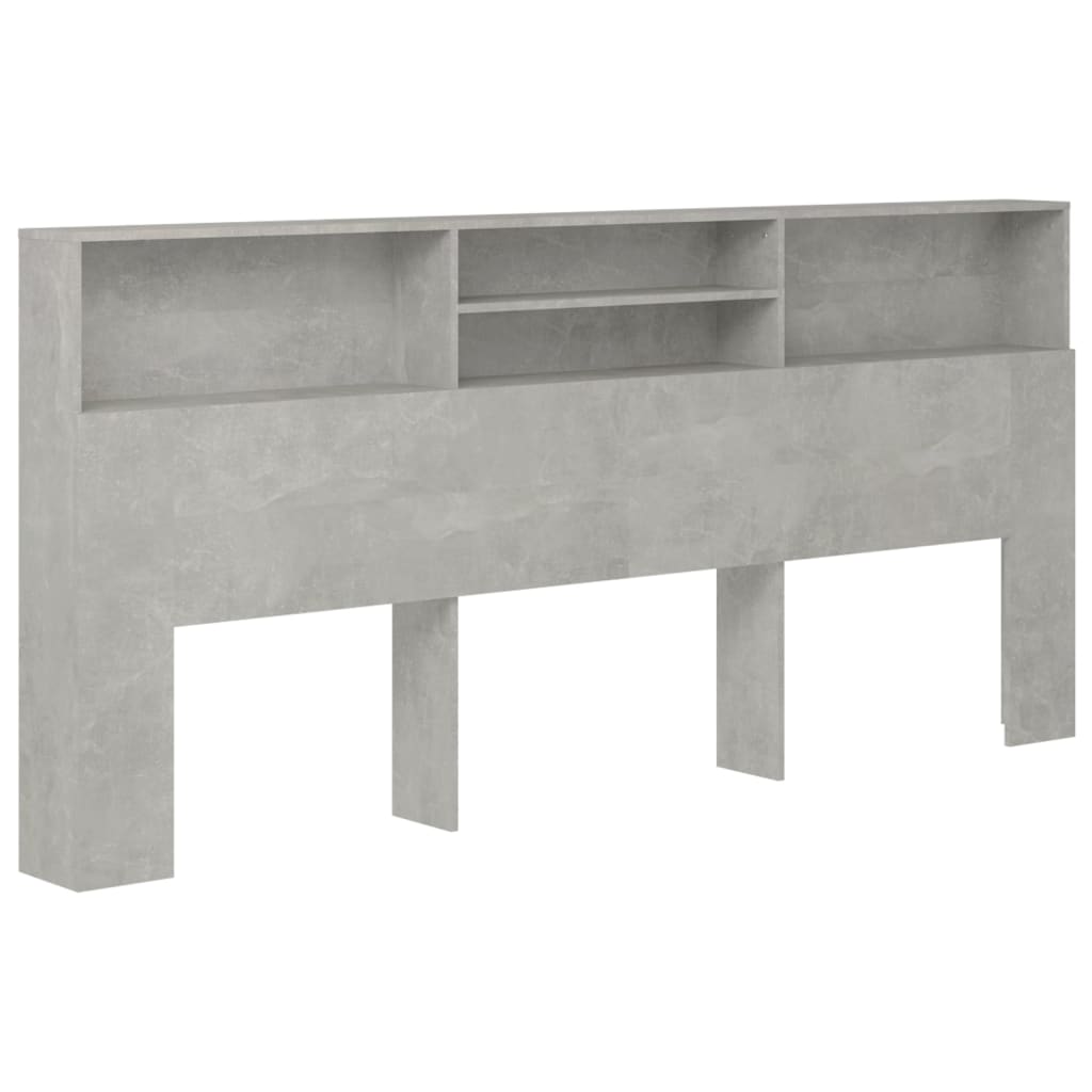 Sengegavlskap betonggrå 220x19x103,5 cm
