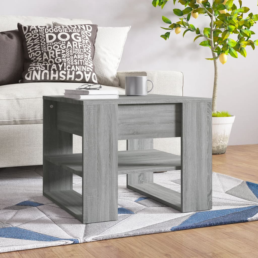 Salongbord grå sonoma 55,5x55x45 cm konstruert tre
