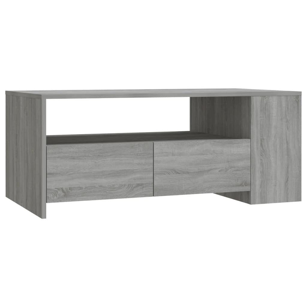 Salongbord grå sonoma 102x55x42 cm konstruert tre