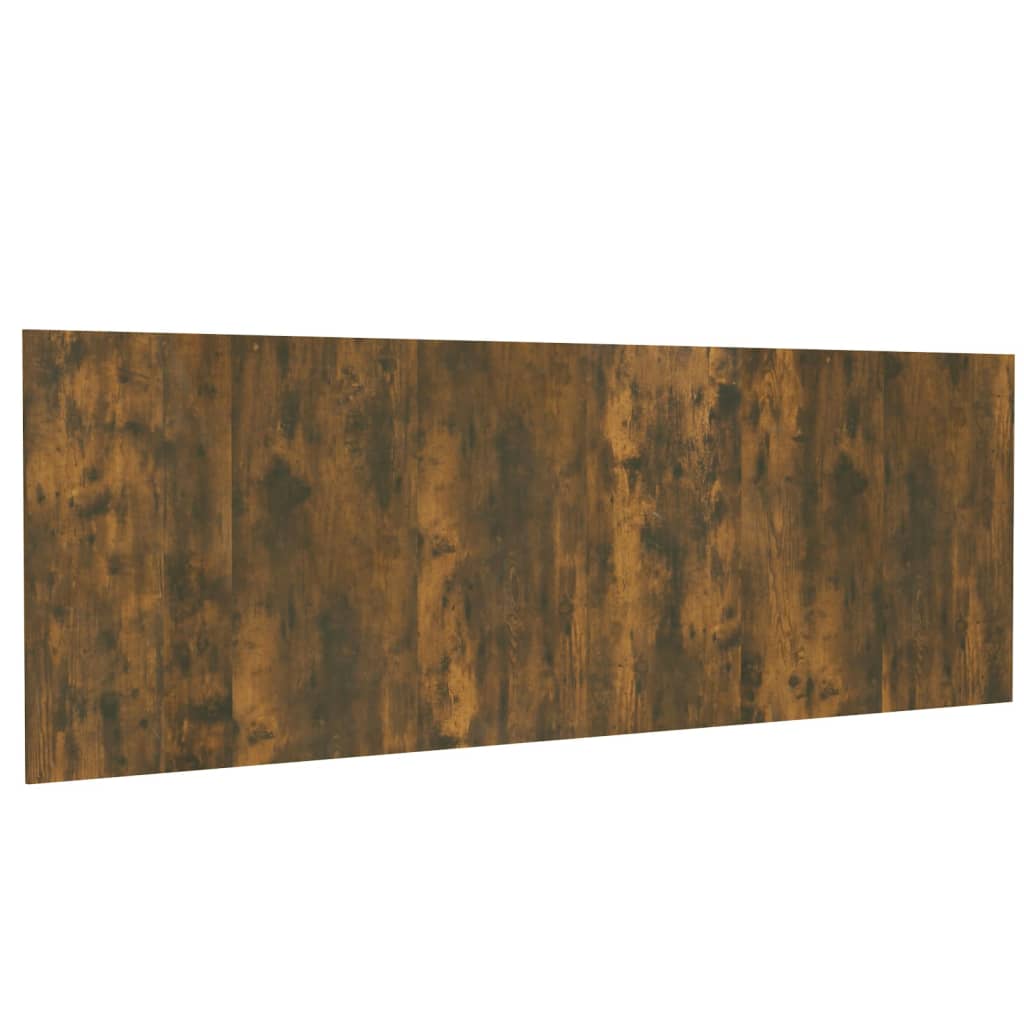 Veggmontert sengegavl røkt eik 240x1,5x80 cm konstruert tre