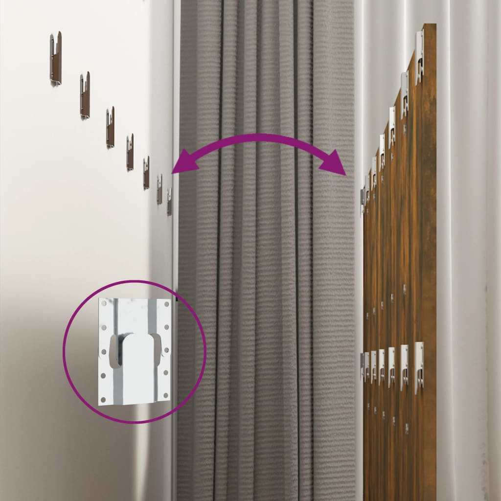 Veggmontert sengegavl røkt eik 240x1,5x80 cm konstruert tre