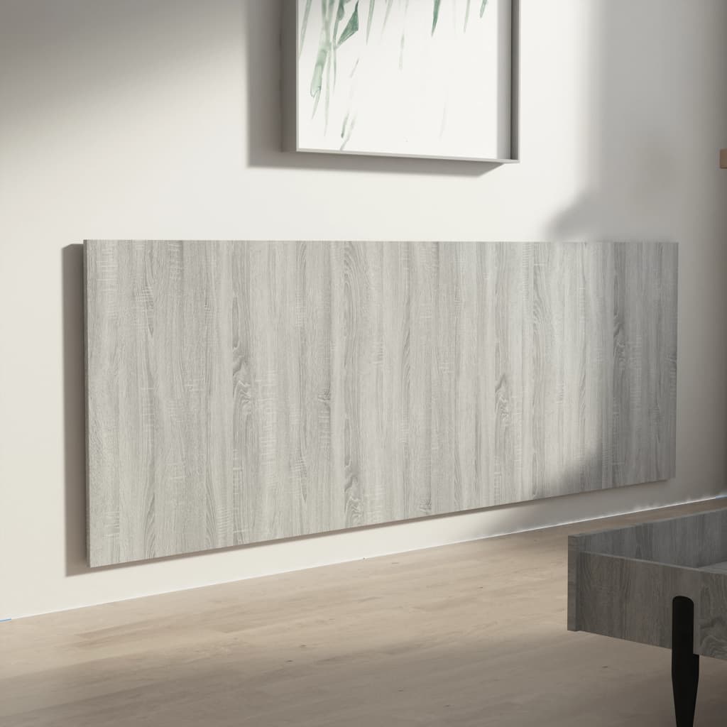 Vegghengt sengegavl grå sonoma 240x1,5x80 cm konstruert tre