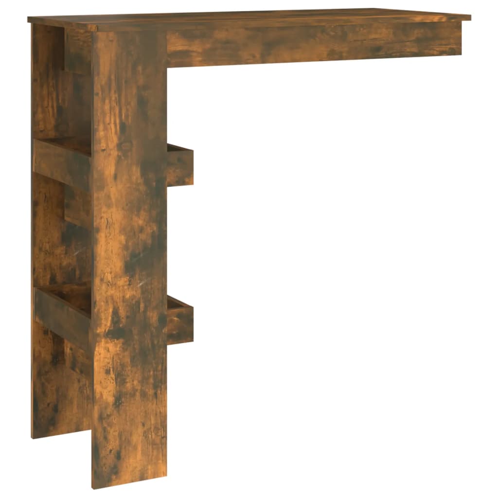 Veggmontert barbord røkt eik 102x45x103,5 cm konstruert tre