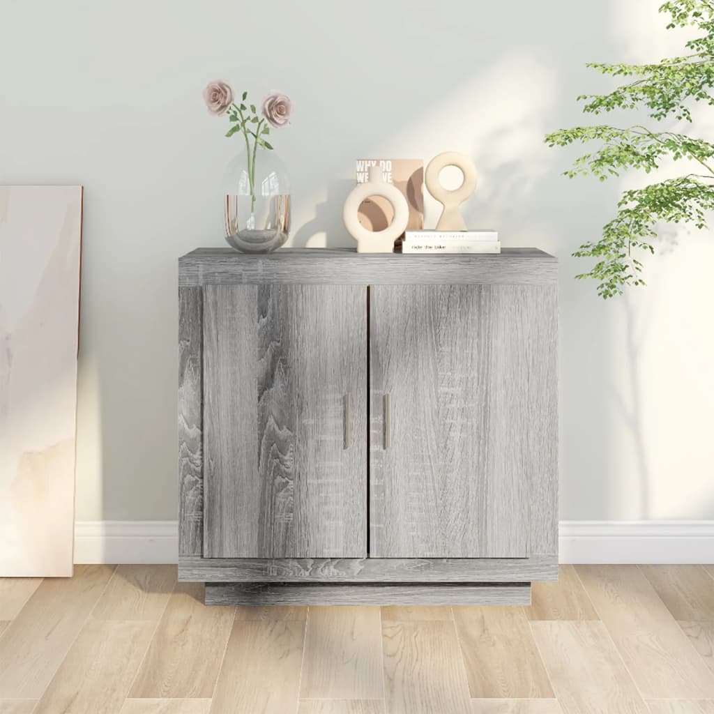 Skjenk grå sonoma 80x40x75 cm konstruert tre