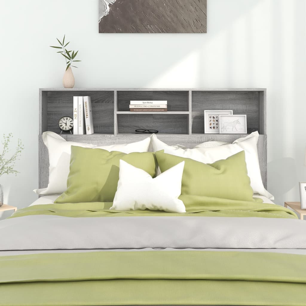 Sengegavlskap grå sonoma 140x19x103,5 cm