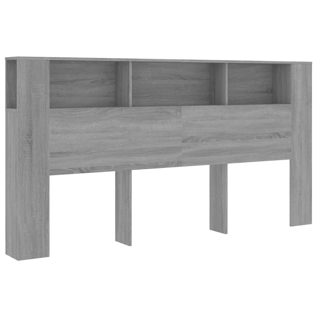 Sengegavlskap grå sonoma 200x18,5x104,5 cm