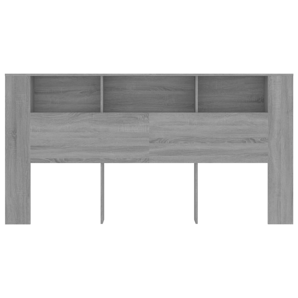 Sengegavlskap grå sonoma 200x18,5x104,5 cm