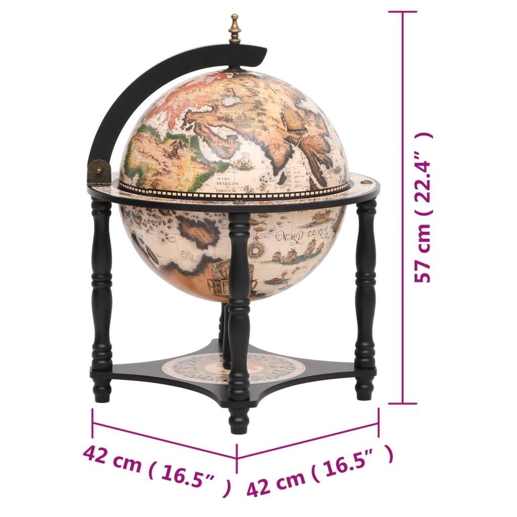 Barstativ globus svart heltre eukalyptus