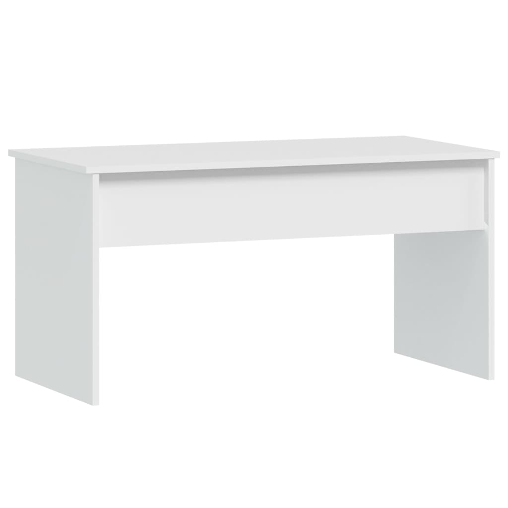 Salongbord hvit 102x50,5x52,5 cm konstruert tre