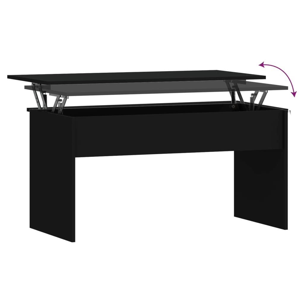 Salongbord svart 102x50,5x52,5 cm konstruert tre