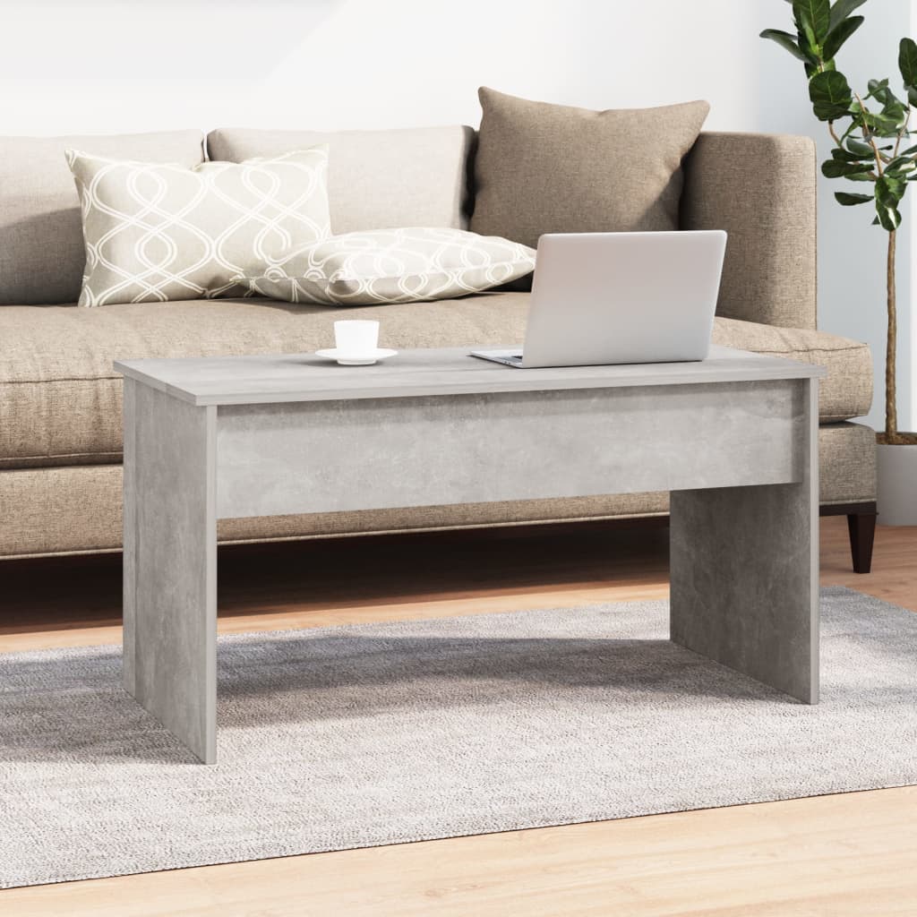 Salongbord betonggrå 102x50,5x52,5 cm konstruert tre