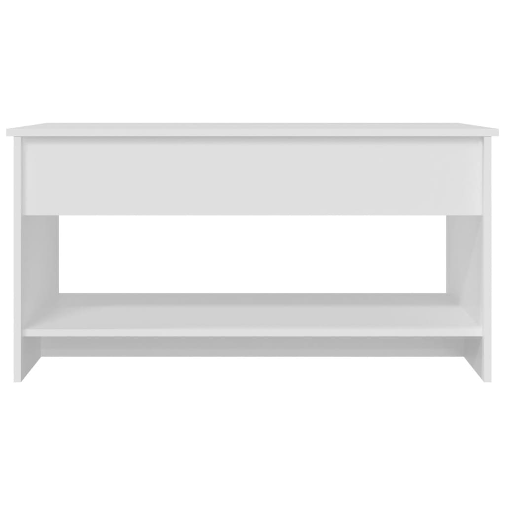 Salongbord hvit 102x50x52,5 cm konstruert tre
