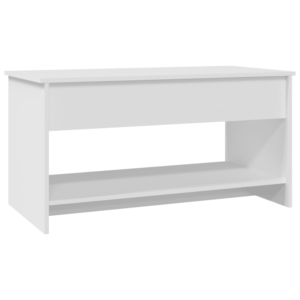 Salongbord hvit 102x50x52,5 cm konstruert tre