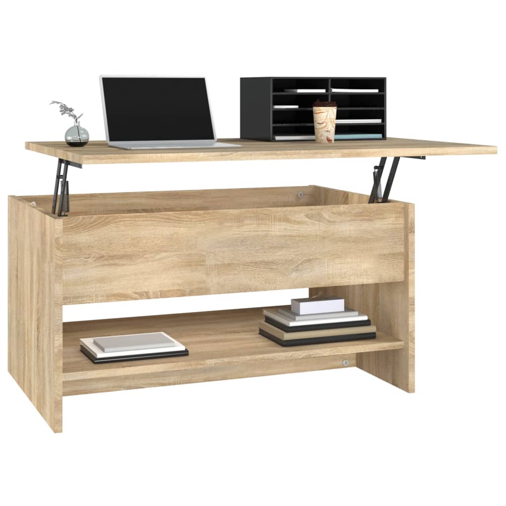 Salongbord sonoma eik 80x50x40 cm konstruert tre