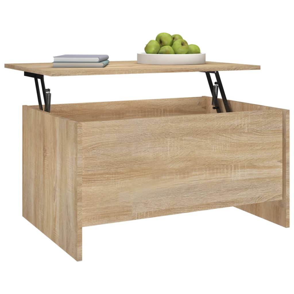 Salongbord sonoma eik 80x55,5x41,5 cm konstruert tre