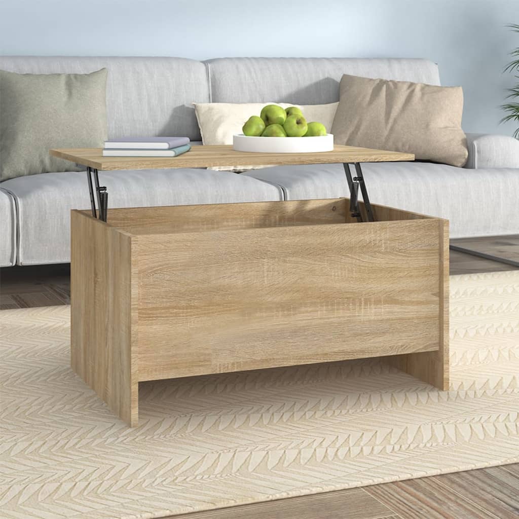 Salongbord sonoma eik 80x55,5x41,5 cm konstruert tre