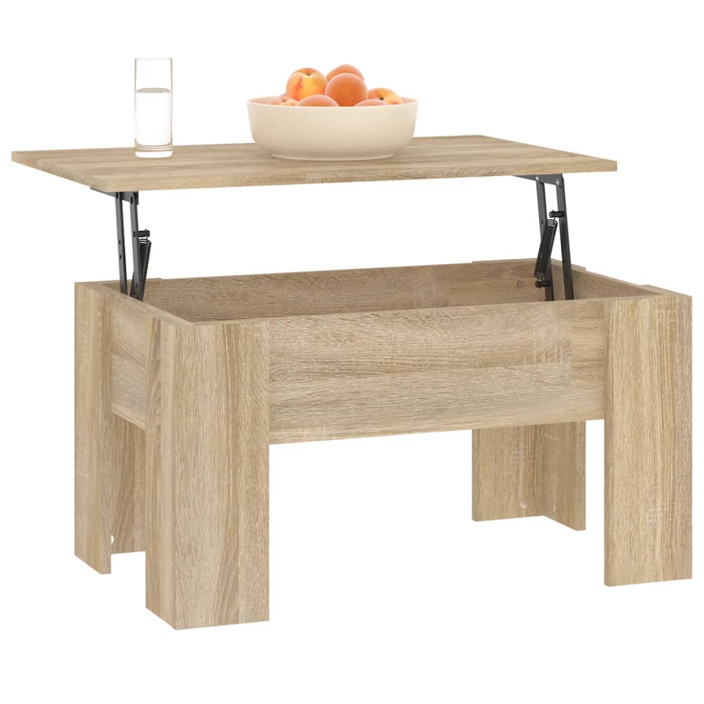 Salongbord sonoma eik 79x49x41 cm konstruert tre