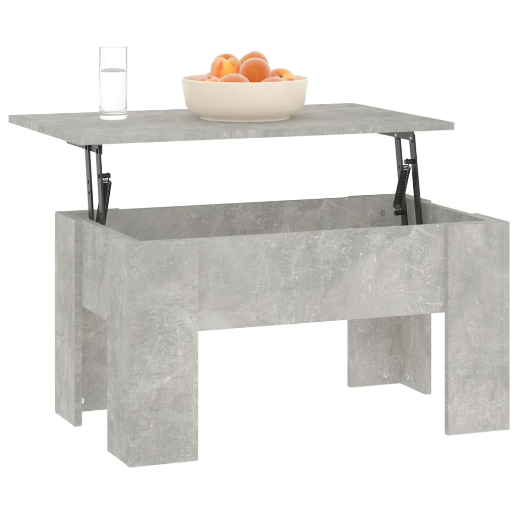 Salongbord betonggrå 79x49x41 cm konstruert tre