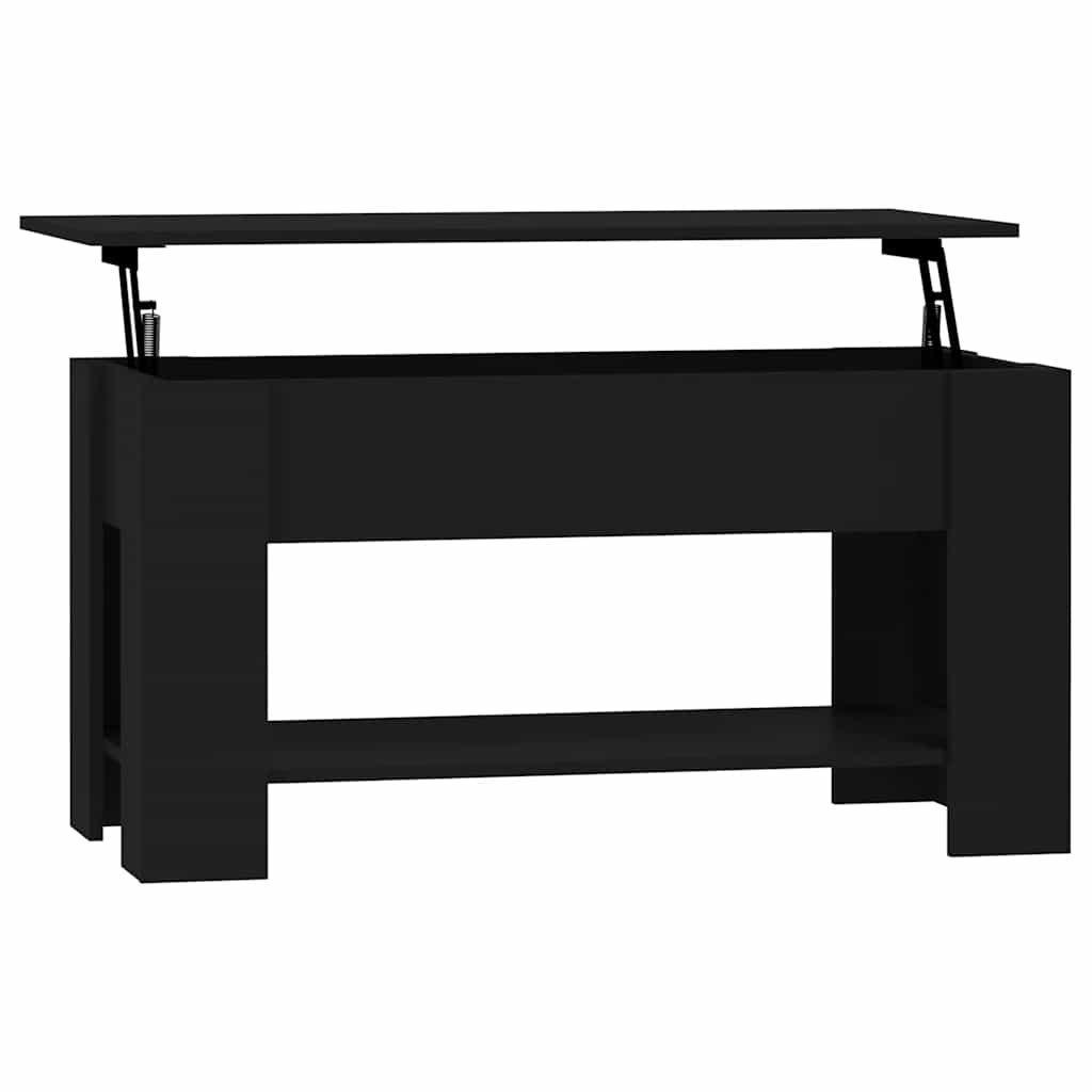 Salongbord svart 101x49x52 cm konstruert tre