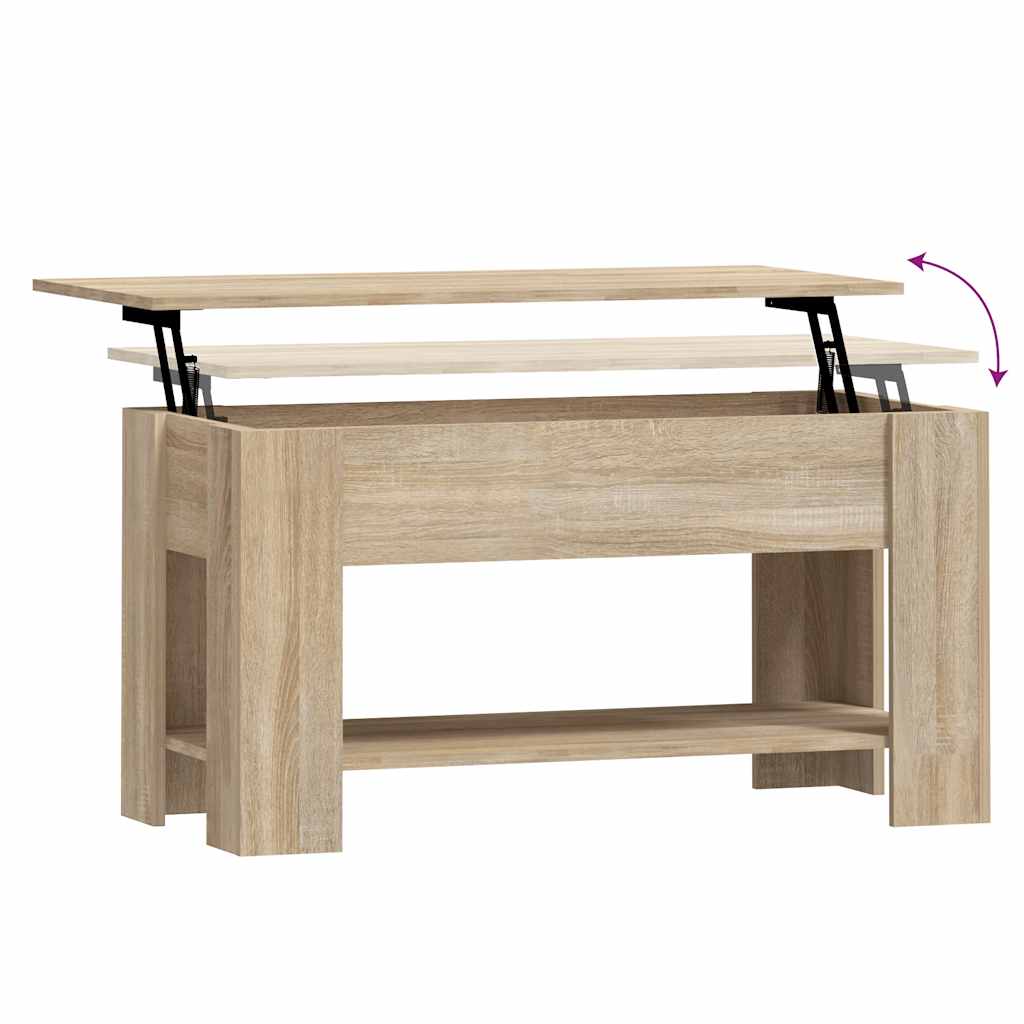 Salongbord sonoma eik 101x49x52 cm konstruert tre