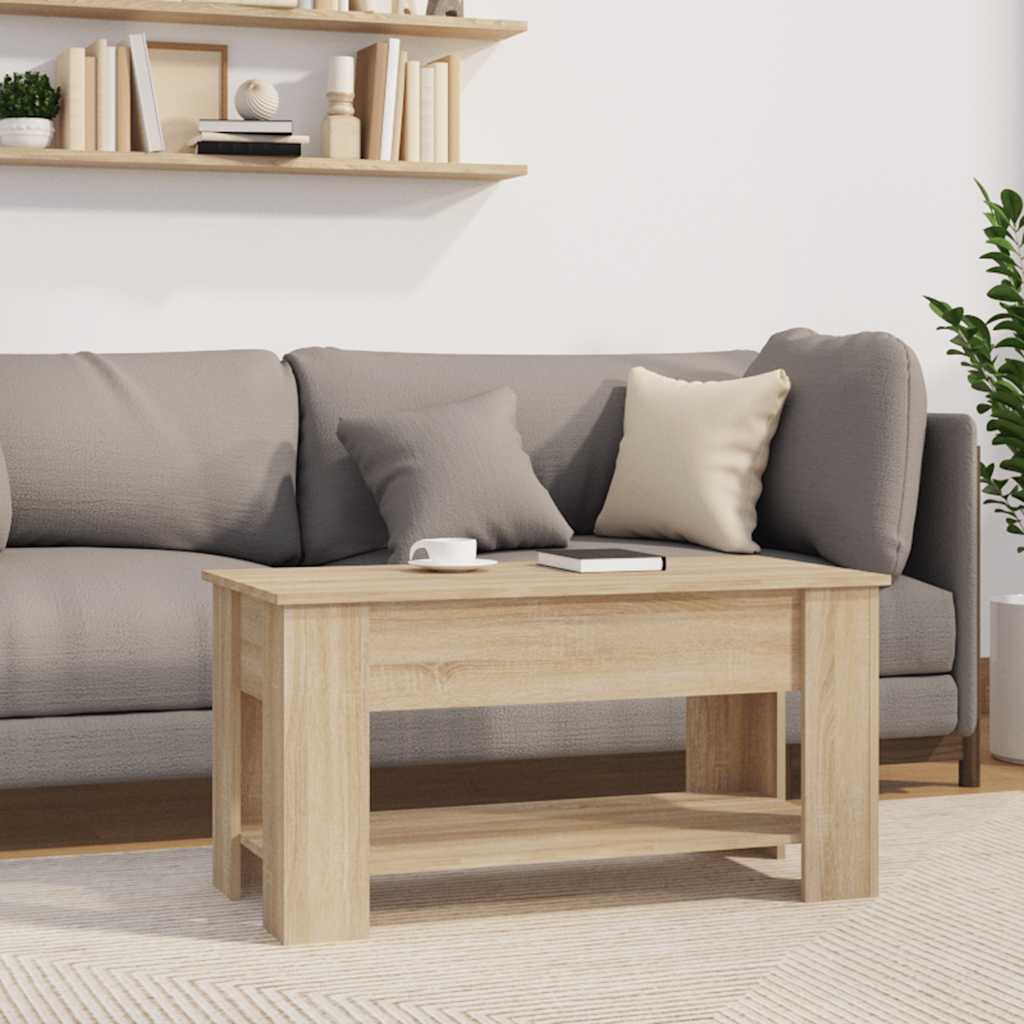 Salongbord sonoma eik 101x49x52 cm konstruert tre