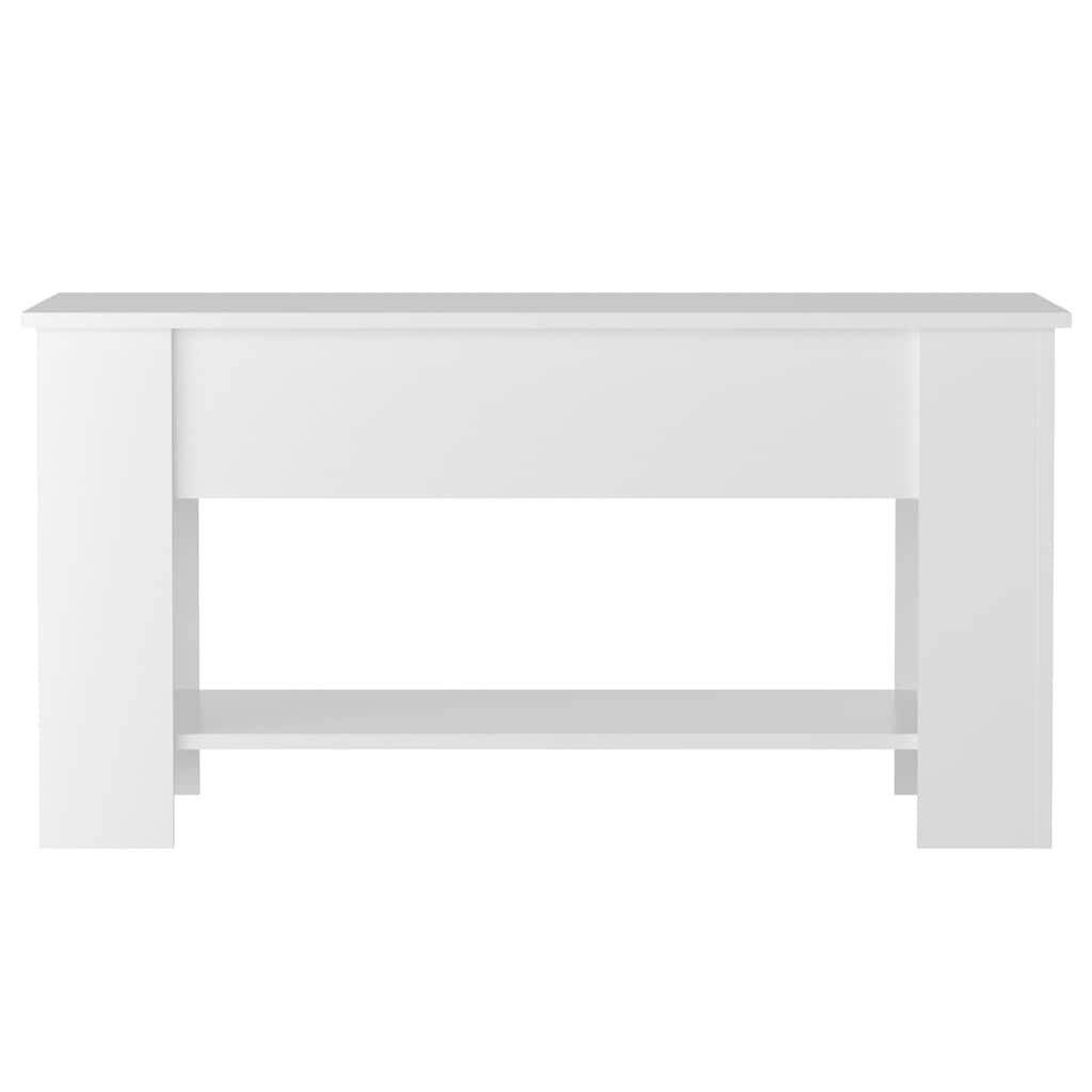Salongbord høyglans hvit 101x49x52 cm konstruert tre