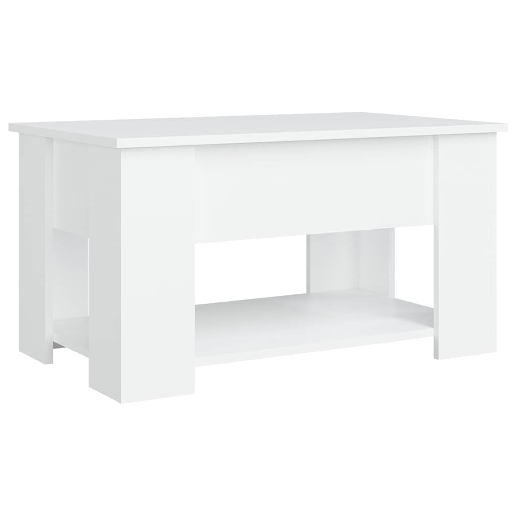 Salongbord hvit 79x49x41 cm konstruert tre