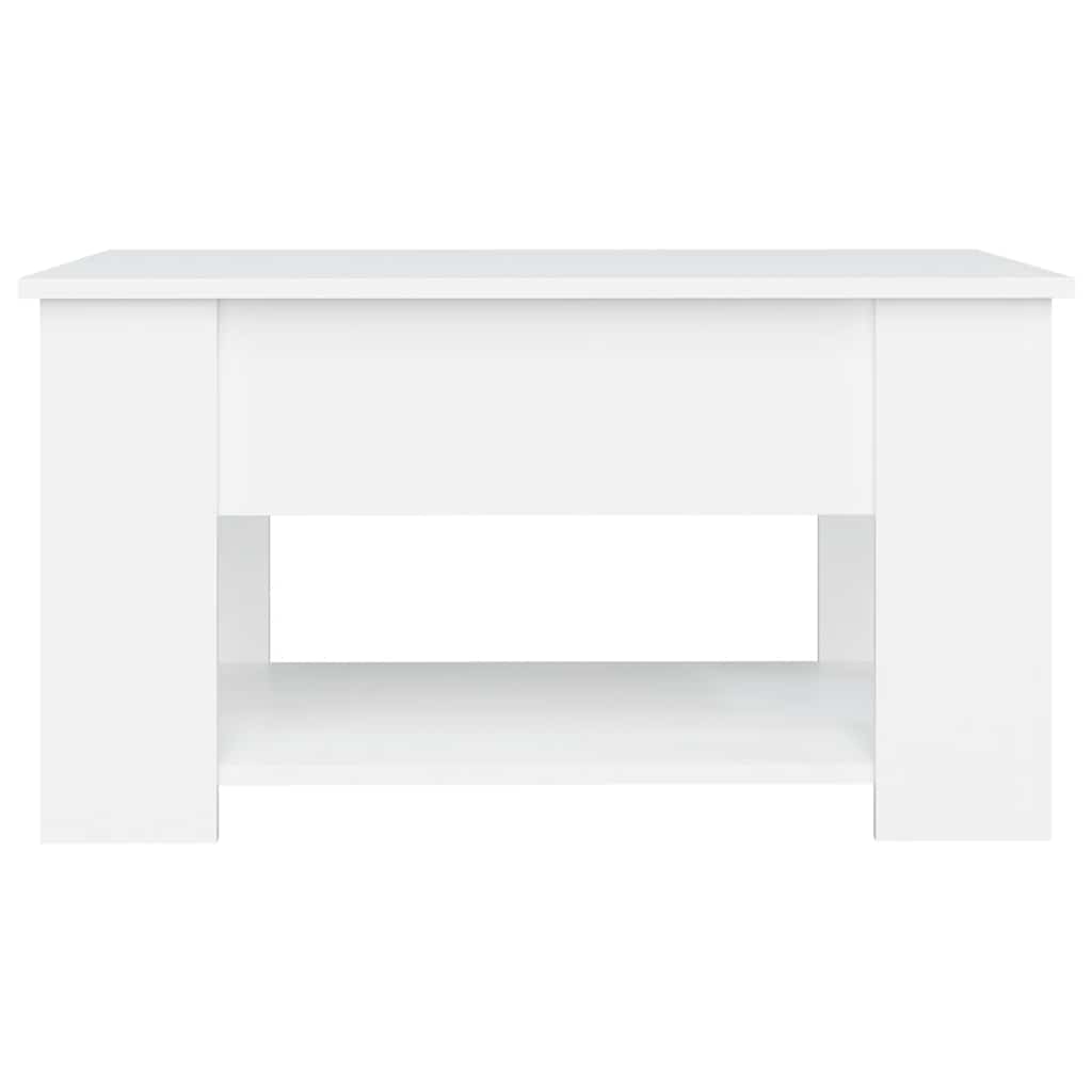 Salongbord hvit 79x49x41 cm konstruert tre
