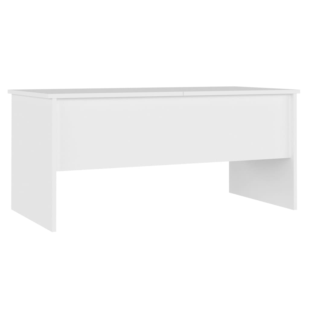 Salongbord hvit 102x50,5x46,5 cm konstruert tre