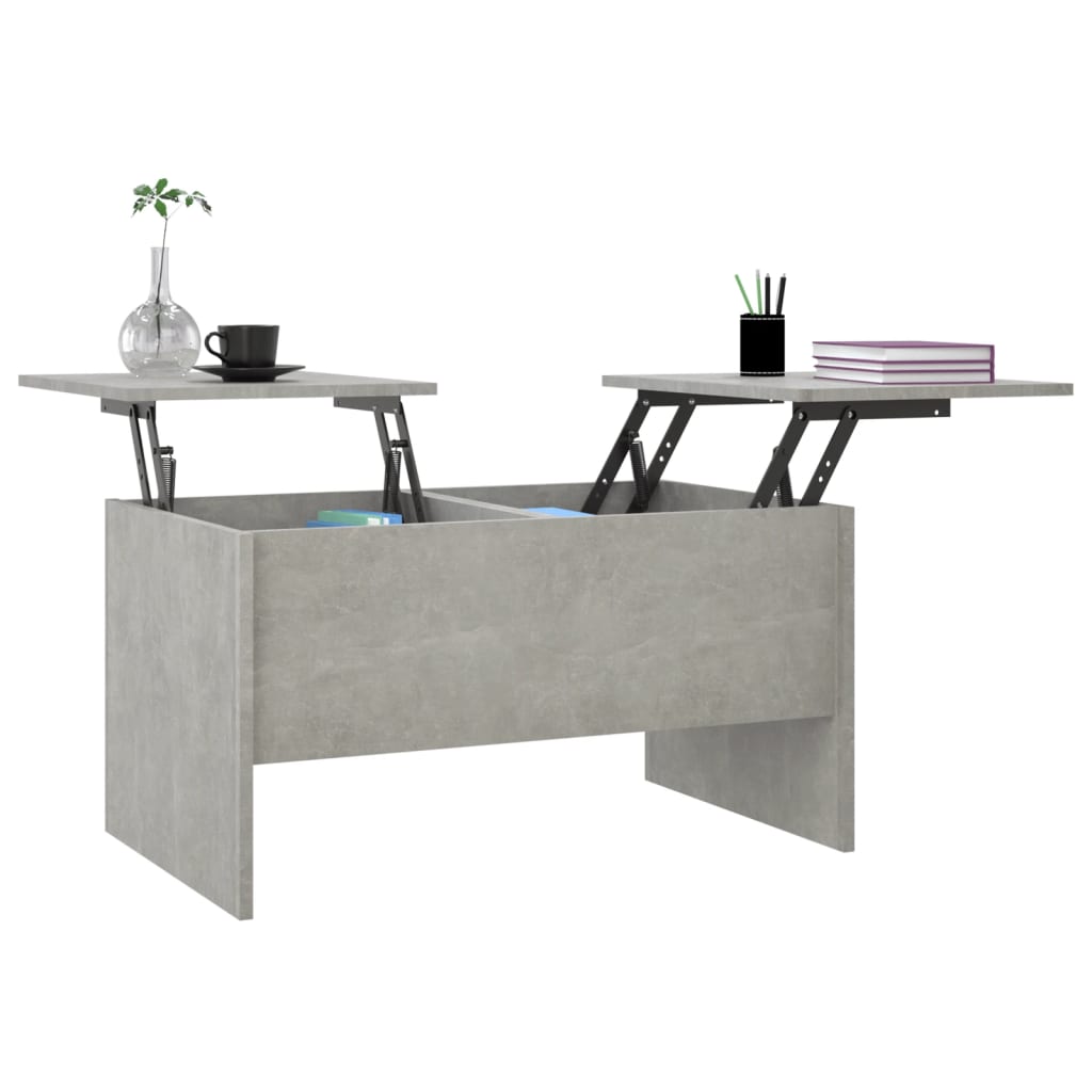 Salongbord betonggrå 80x50x42,5 cm konstruert tre