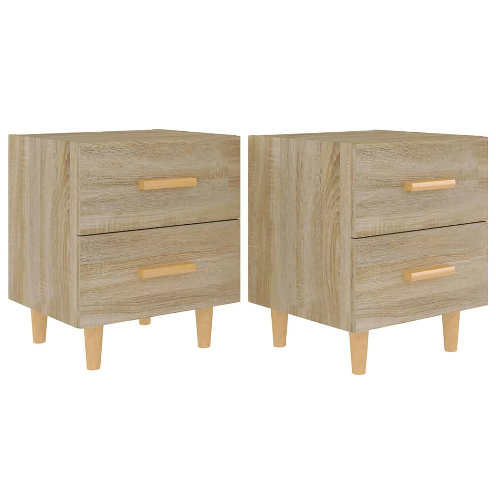 Nattbord 2 stk sonoma eik 40x35x47,5 cm