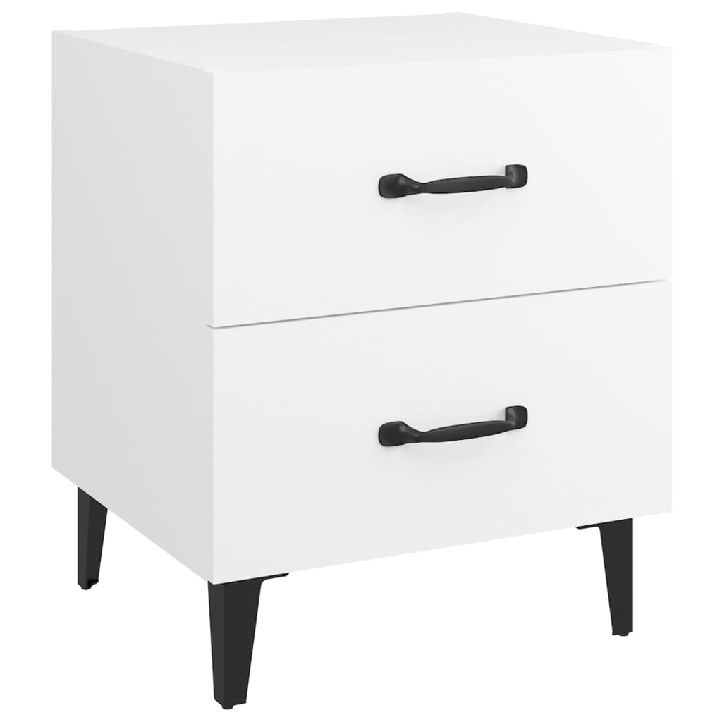 Nattbord 2 stk hvit 40x35x47,5 cm