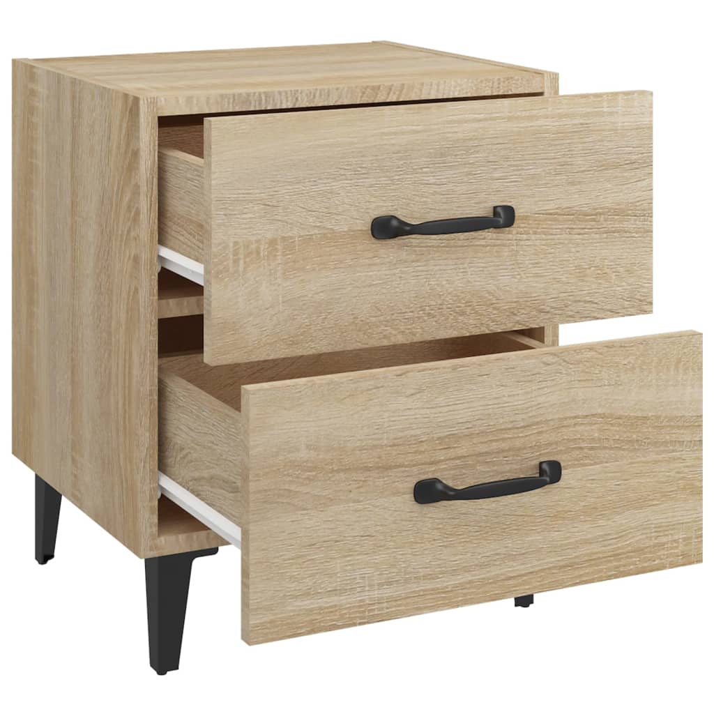Nattbord 2 stk sonoma eik 40x35x47,5 cm