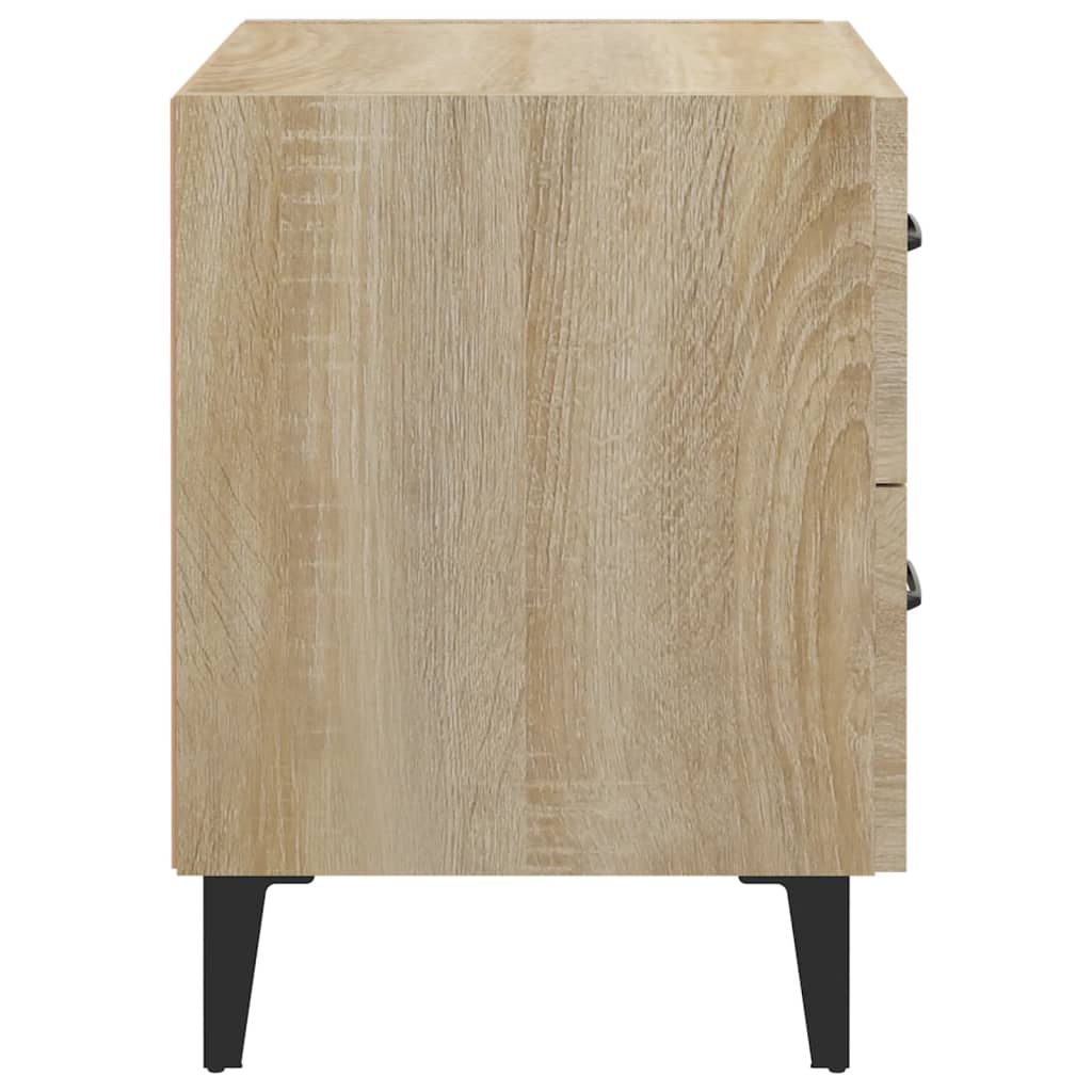 Nattbord 2 stk sonoma eik 40x35x47,5 cm