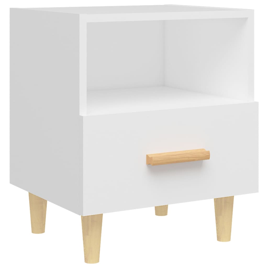 Nattbord 2 stk hvit 40x35x47 cm