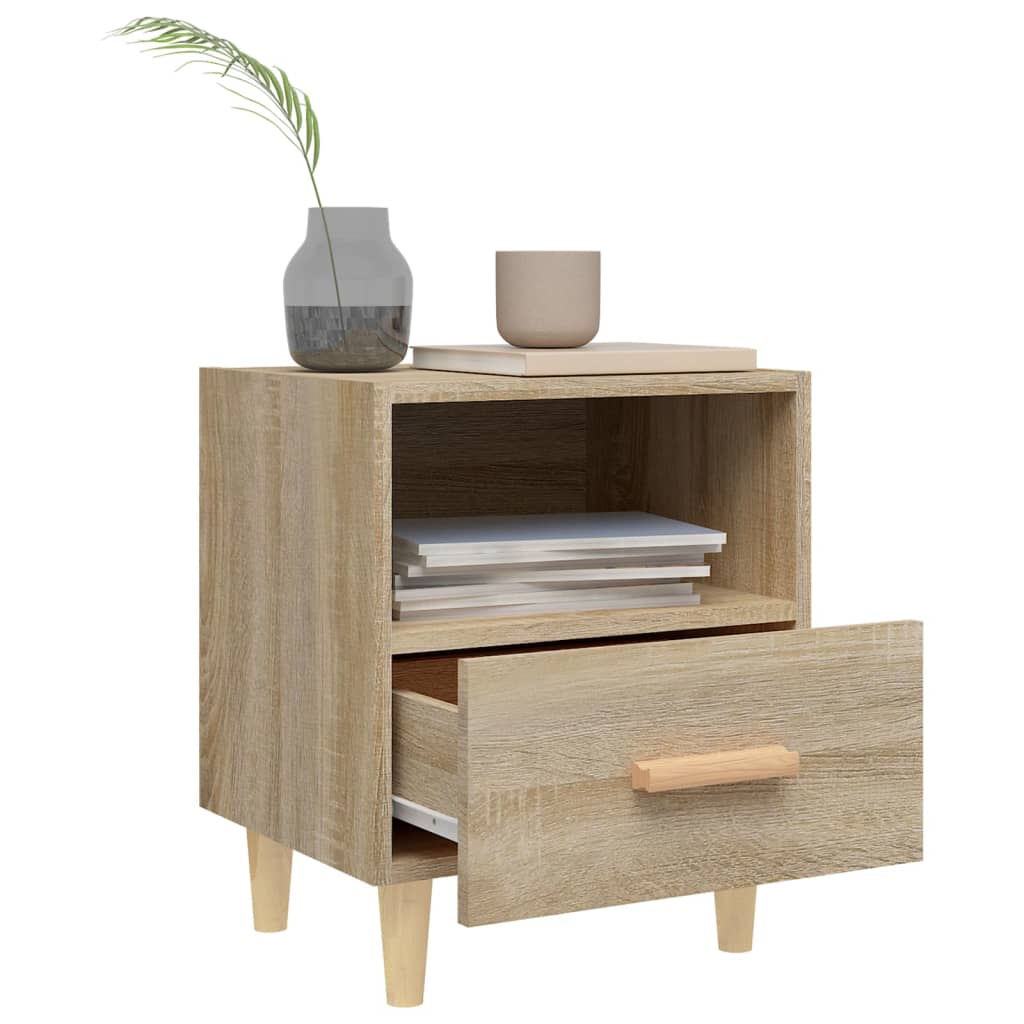 Nattbord 2 stk sonoma eik 40x35x47 cm