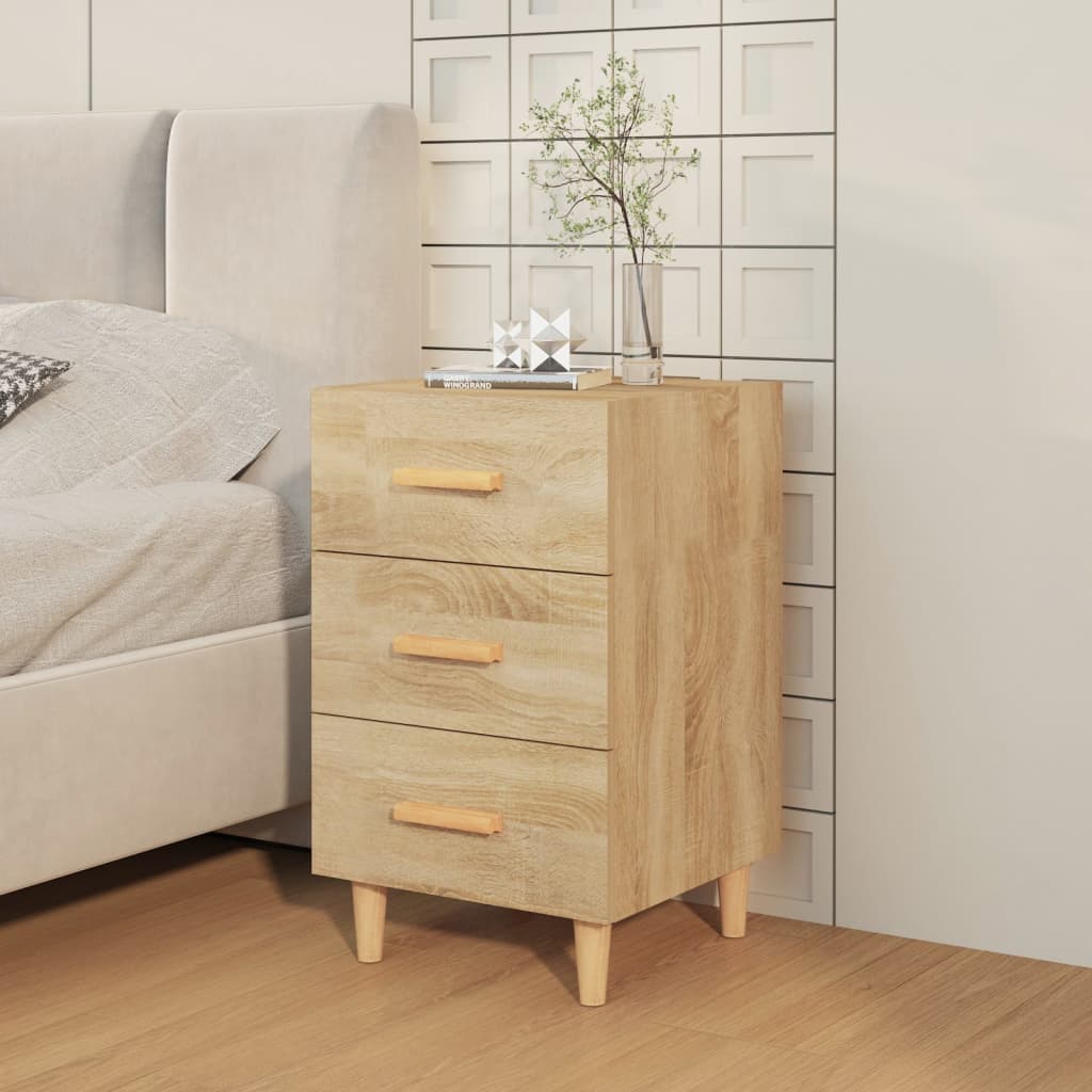 Nattbord sonoma eik 40x40x66 cm konstruert tre