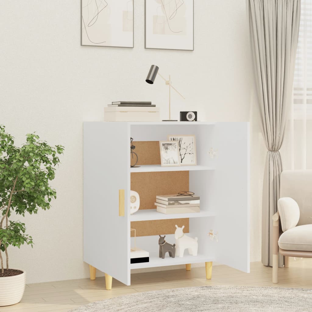 Skjenk hvit 70x34x90 cm konstruert tre
