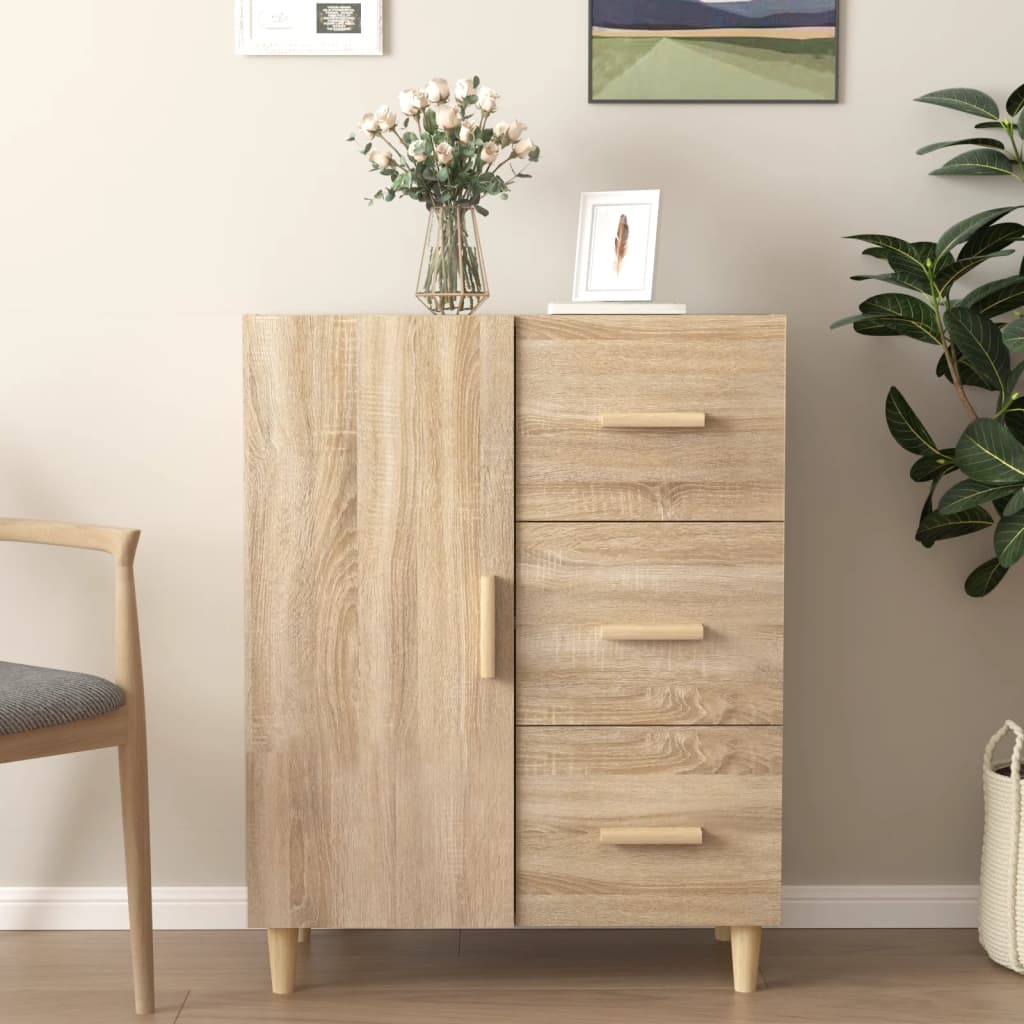 Skjenk sonoma eik 69,5x34x90 cm konstruert tre