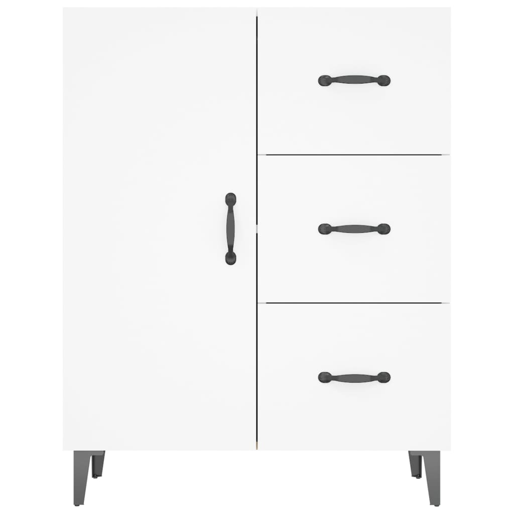Skjenk hvit 69,5x34x90 cm konstruert tre