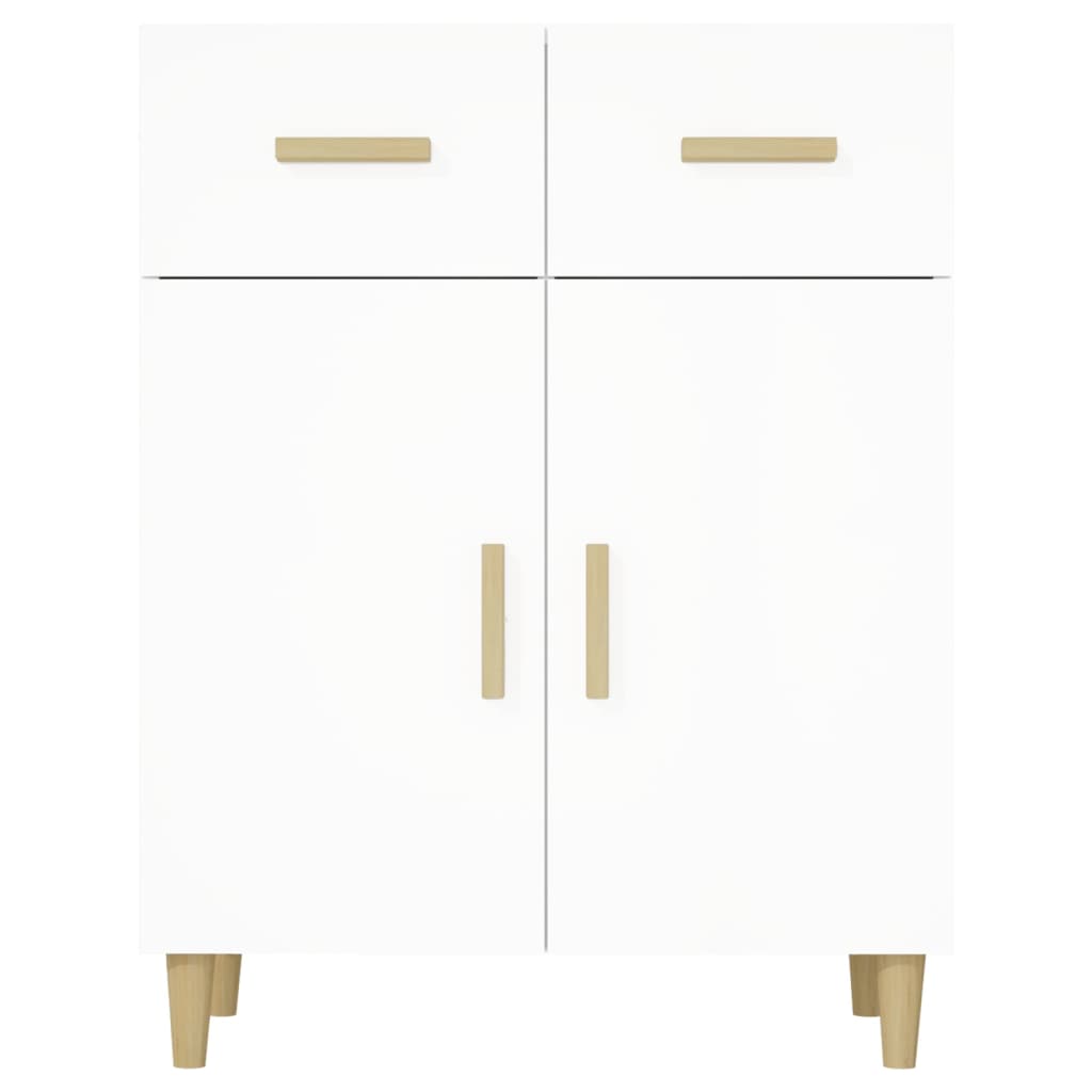 Skjenk hvit 69,5x34x89 cm konstruert tre