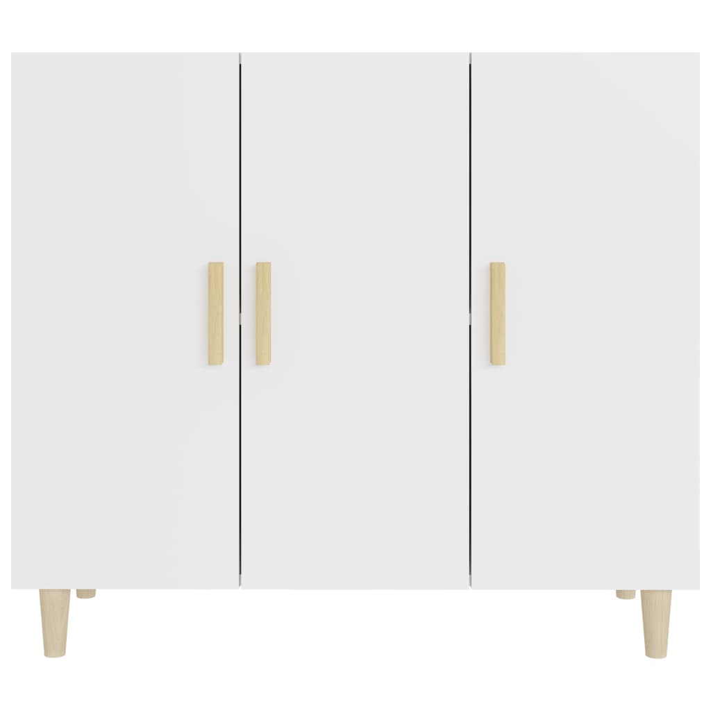 Skjenk hvit 90x34x80 cm konstruert tre