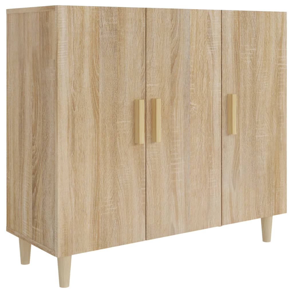 Skjenk sonoma eik 90x34x80 cm konstruert tre