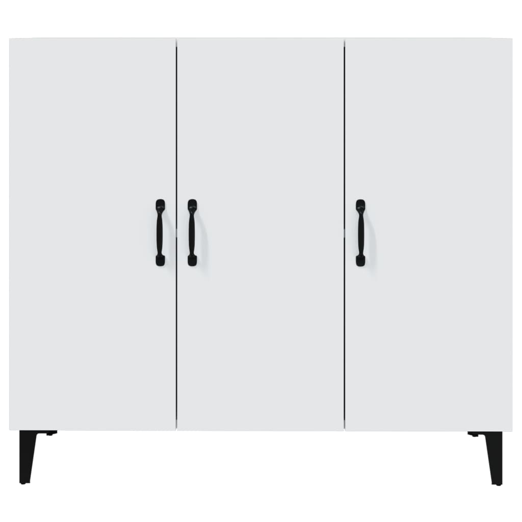 Skjenk hvit 90x34x80 cm konstruert tre
